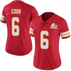 Women's Bryan Cook Kansas City Chiefs No.6 Limited Team Color Vapor Untouchable Super Bowl LIX Jersey - Red