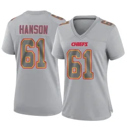 Women's C.J. Hanson Kansas City Chiefs No.61 Game Atmosphere Fashion Jersey - Gray