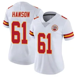 Women's C.J. Hanson Kansas City Chiefs No.61 Limited Vapor Untouchable Jersey - White