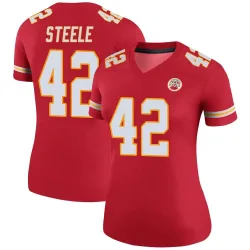 Women's Carson Steele Kansas City Chiefs No.42 Legend Color Rush Jersey - Red