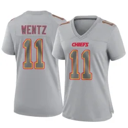 Women's Carson Wentz Kansas City Chiefs No.11 Game Atmosphere Fashion Jersey - Gray