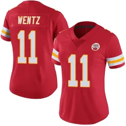 Women's Carson Wentz Kansas City Chiefs No.11 Limited Team Color Vapor Untouchable Jersey - Red