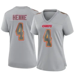 Women's Chad Henne Kansas City Chiefs No.4 Game Atmosphere Fashion Jersey - Gray