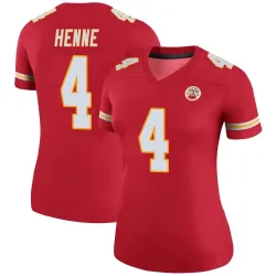 Women's Chad Henne Kansas City Chiefs No.4 Legend Color Rush Jersey - Red