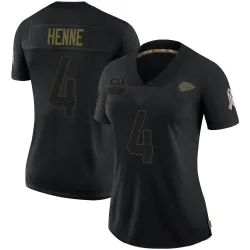 Women's Chad Henne Kansas City Chiefs No.4 Limited 2020 Salute To Service Jersey - Black