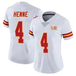 Women's Chad Henne Kansas City Chiefs No.4 Limited Vapor Untouchable Super Bowl LIX Jersey - White