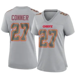 Women's Chamarri Conner Kansas City Chiefs No.27 Game Atmosphere Fashion Jersey - Gray