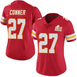 Women's Chamarri Conner Kansas City Chiefs No.27 Limited Team Color Vapor Untouchable Super Bowl LIX Jersey - Red