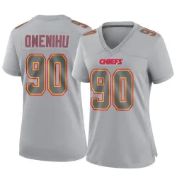 Women's Charles Omenihu Kansas City Chiefs No.90 Game Atmosphere Fashion Jersey - Gray
