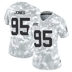 Women's Chris Jones Kansas City Chiefs No.95 Limited 2024 Salute to Service Jersey - Arctic Camo