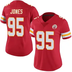 Women's Chris Jones Kansas City Chiefs No.95 Limited Team Color Vapor Untouchable Jersey - Red
