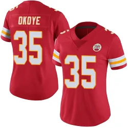 Women's Christian Okoye Kansas City Chiefs No.35 Limited Team Color Vapor Untouchable Jersey - Red