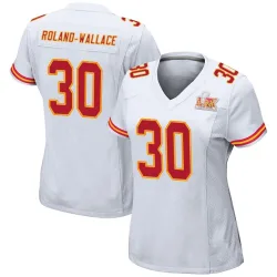 Women's Christian Roland-Wallace Kansas City Chiefs No.30 Game Super Bowl LIX Jersey - White