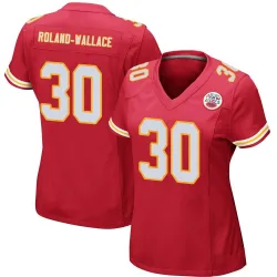 Women's Christian Roland-Wallace Kansas City Chiefs No.30 Game Team Color Jersey - Red