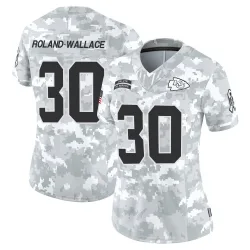 Women's Christian Roland-Wallace Kansas City Chiefs No.30 Limited 2024 Salute to Service Jersey - Arctic Camo
