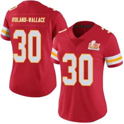 Women's Christian Roland-Wallace Kansas City Chiefs No.30 Limited Team Color Vapor Untouchable Super Bowl LIX Jersey - Red