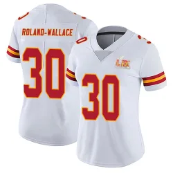 Women's Christian Roland-Wallace Kansas City Chiefs No.30 Limited Vapor Untouchable Super Bowl LIX Jersey - White