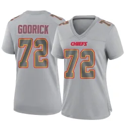 Women's Chukwuebuka Godrick Kansas City Chiefs No.72 Game Atmosphere Fashion Jersey - Gray