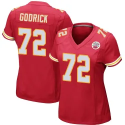 Women's Chukwuebuka Godrick Kansas City Chiefs No.72 Game Team Color Jersey - Red