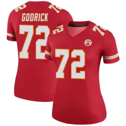 Women's Chukwuebuka Godrick Kansas City Chiefs No.72 Legend Color Rush Jersey - Red