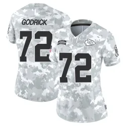 Women's Chukwuebuka Godrick Kansas City Chiefs No.72 Limited 2024 Salute to Service Jersey - Arctic Camo