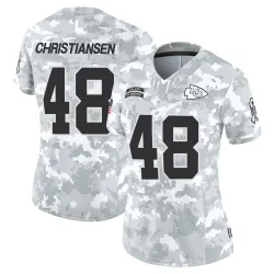 Women's Cole Christiansen Kansas City Chiefs No.48 Limited 2024 Salute to Service Jersey - Arctic Camo