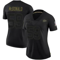 Women's Cooper McDonald Kansas City Chiefs No.59 Limited 2020 Salute To Service Jersey - Black