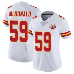 Women's Cooper McDonald Kansas City Chiefs No.59 Limited Vapor Untouchable Jersey - White