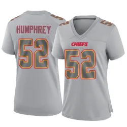 Women's Creed Humphrey Kansas City Chiefs No.52 Game Atmosphere Fashion Jersey - Gray