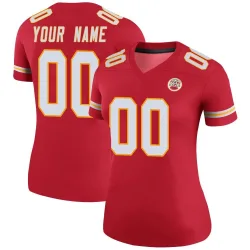 Women's Custom Kansas City Chiefs No.00 Legend Color Rush Jersey - Red