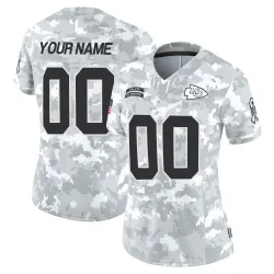 Women's Custom Kansas City Chiefs No.00 Limited 2024 Salute to Service Jersey - Arctic Camo