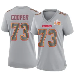 Women's Dalton Cooper Kansas City Chiefs No.73 Game Atmosphere Fashion Super Bowl LIX Jersey - Gray