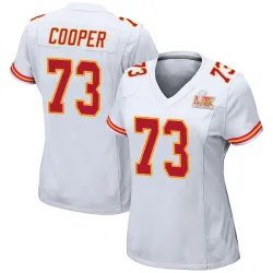 Women's Dalton Cooper Kansas City Chiefs No.73 Game Super Bowl LIX Jersey - White