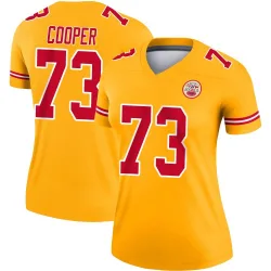 Women's Dalton Cooper Kansas City Chiefs No.73 Legend Inverted Jersey - Gold
