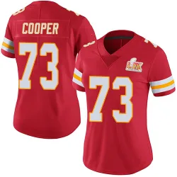 Women's Dalton Cooper Kansas City Chiefs No.73 Limited Team Color Vapor Untouchable Super Bowl LIX Jersey - Red