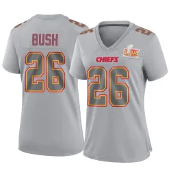 Women's Deon Bush Kansas City Chiefs No.26 Game Atmosphere Fashion Super Bowl LIX Jersey - Gray