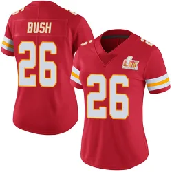 Women's Deon Bush Kansas City Chiefs No.26 Limited Team Color Vapor Untouchable Super Bowl LIX Jersey - Red