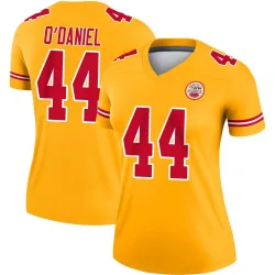 Women's Dorian O'Daniel Kansas City Chiefs No.44 Legend Inverted Jersey - Gold