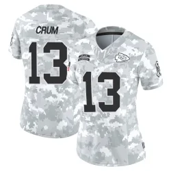 Women's Dustin Crum Kansas City Chiefs No.13 Limited 2024 Salute to Service Jersey - Arctic Camo