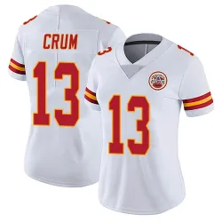 Women's Dustin Crum Kansas City Chiefs No.13 Limited Vapor Untouchable Jersey - White