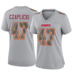 Women's Eddie Czaplicki Kansas City Chiefs No.47 Game Atmosphere Fashion Jersey - Gray