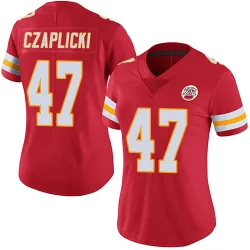 Women's Eddie Czaplicki Kansas City Chiefs No.47 Limited Team Color Vapor Untouchable Jersey - Red