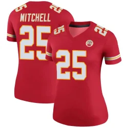 Women's Elijah Mitchell Kansas City Chiefs No.25 Legend Color Rush Jersey - Red