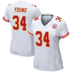 Women's Elijah Young Kansas City Chiefs No.34 Game Jersey - White