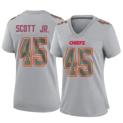 Women's Eric Scott Jr. Kansas City Chiefs No.45 Game Atmosphere Fashion Jersey - Gray