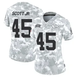 Women's Eric Scott Jr. Kansas City Chiefs No.45 Limited 2024 Salute to Service Jersey - Arctic Camo