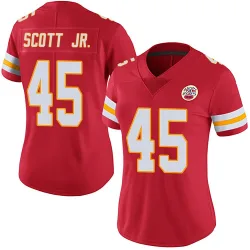 Women's Eric Scott Jr. Kansas City Chiefs No.45 Limited Team Color Vapor Untouchable Jersey - Red