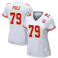Women's Esa Pole Kansas City Chiefs No.79 Game Jersey - White