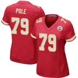 Women's Esa Pole Kansas City Chiefs No.79 Game Team Color Jersey - Red