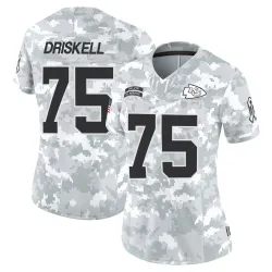 Women's Ethan Driskell Kansas City Chiefs No.75 Limited 2024 Salute to Service Jersey - Arctic Camo
